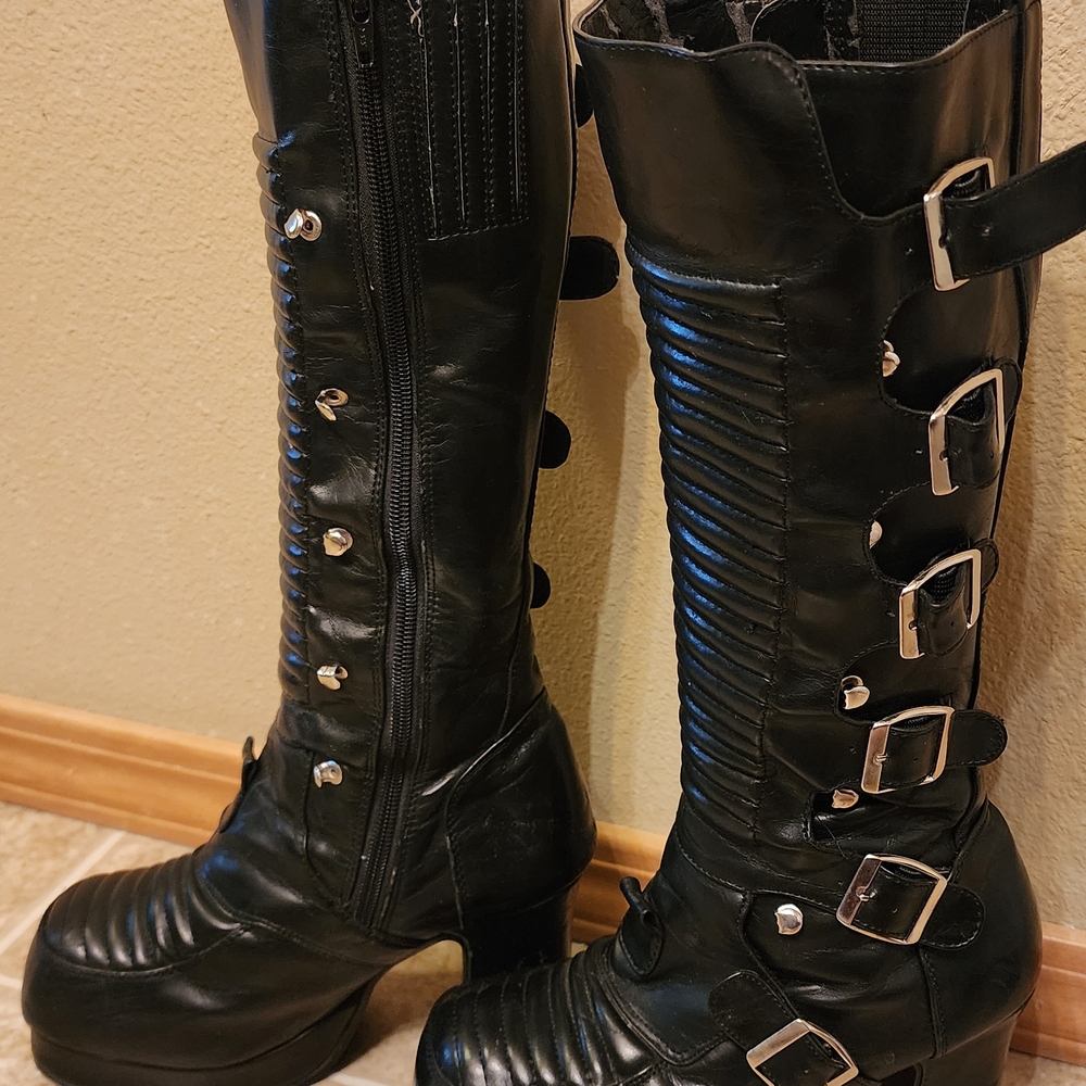 Demonia Gothika Knee-High Boots